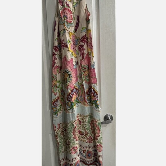 ZARA 7933 FLORAL PAISLEY MULTICORED FLOWY SLEEVELESSS DRESS XS NWT - Picture 5 of 11